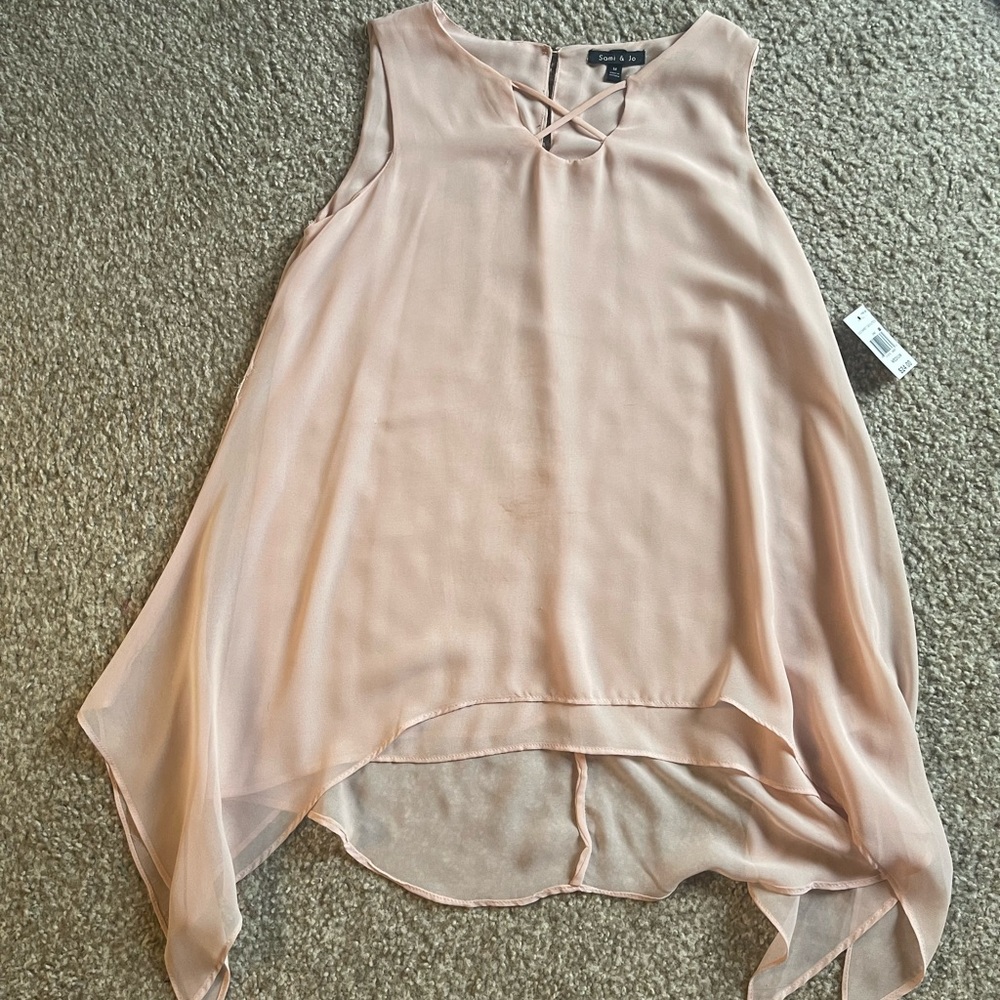 Blush Pink Sheer Blouse